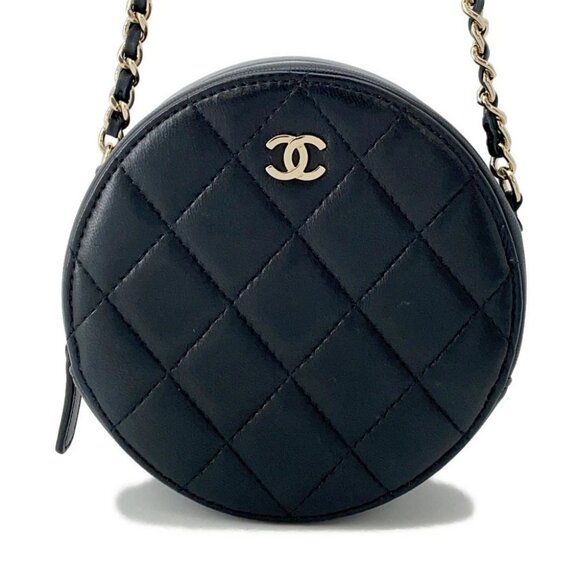[Chanel] Chanel Deauville 2way ChainShoulder Bowling Bag A92749 Black [Used] [Authenticated and Guaranteed Authentic] 214705